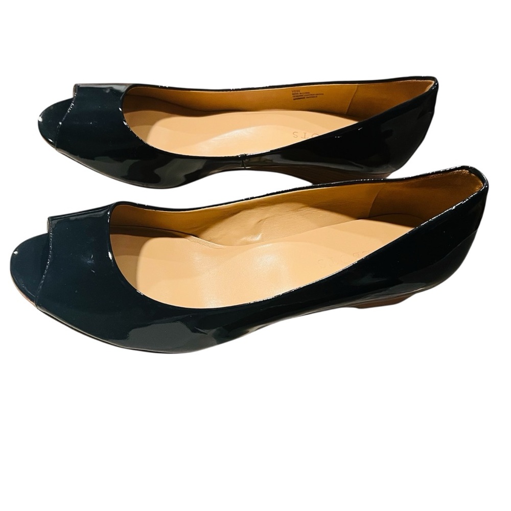 Talbots Indigo Blue Porsha Peep Wedge Heels